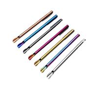 8 pezzi riutilizzabili in acciaio inossidabile 304 cannucce for frullati di perle for bubble tea con set pennelli for mescolare a forma cucchiaio(Silver Rose)