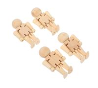 8 Pezzi Robot In Legno Non Finiti Fai Da Te Per Pittura E Lavoretti