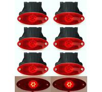 8 Pezzi Rosso 12V Posteriore LED Posizione Neon Indicatore Luci Auto Camion Bus