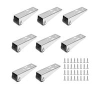 8 Pezzi Rotelle per Spostare Mobili, Ruote per Mobili Universali Mini Ruote Fisse con Viti, piastra metallica fissa, volanti in gomma con profilo basso per piccoli Elettrodomestici, Mobili