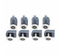 8 Pezzi Rulli Porta Doccia Sostituzione per Box Doccia Scorrevoli - Ruote Guide Superiori e Inferiori con Viti e Coperchi, Ricambi Fai da Te per Cabine Doccia