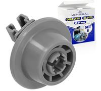 8 Pezzi Ruote Cestello Inferiore Lavastoviglie Ø 34 mm con Codice Originale 00611475 611475 per Bosch per Siemens - MONTERAL