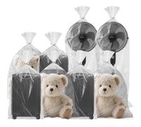 8 pezzi Sacchetti extra large in plastica trasparente, sacchetti di piatti grandi, enormi sacchetti di plastica per bagagli da applicare a trapunte, valigie, giocattoli di peluche