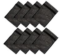 8 Pezzi Sacchetto per Lavaggio della Biancheria Nero 20x30 Cm | Rete Fine Zip, per Lavare Vestiti e Calze, Traspirante, per Viaggio e Lavatrice