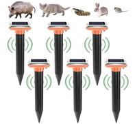 8 Pezzi Scaccia Talpe Ultrasuoni Solare, Dissuasori per Talpe IP65 Impermeabile Repellente Topi Ultrasuoni per Giardino e Campeggio, Arancia