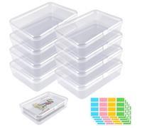 8 Pezzi Scatola di Carte da Gioco in Plastica Trasparente, Scatola Porta Carte da Gioco, Riutilizzabile, Piccola Scatole di Plastica, per Cartes Collezionabili, Biglietti da Visita, Perline, Poker
