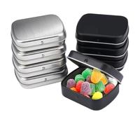 8 Pezzi Scatole di Metallo con Coperchio, 60 X 48 X 15mm Piccola Scatola di Metallo, Rettangolare Contenitore Tin Metallo, Scatoline di Latta Piccole, Mini Box Storage per Casa Dolci, Piccoli Oggetti
