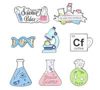 8 Pezzi Scienza Spilla Smaltata, Graziose Spille Cartoni Animati, Pin Estetica Chimica Spille, Spilla Da Laboratorio, Accessorio per Abbigliamento, per Zaino, Giacca, Cappello Con Clip