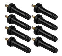 8 pezzi Sensore di pressione pneumatici TPMS per auto, valvola in gomma, stelo della valvola di ricambio RDKS Nero, valvola EPMD in gomma, inserto in rame per foro ruota da 11,5 mm, accessorio per