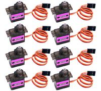 8 pezzi servo MG90S ingranaggi metallici mini micro servo JR spina aereo timone