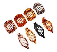 8 Pezzi Set 8 Clip Chioma Rettangolari Opachi Stampa Leopardo | Accessori Moderni in Plastica, Fermagli Resistenti per Styling e Chioma Ribelli, Adatti a Salone e Scuola
