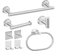 8 Pezzi Set Accessori Bagno Acciaio Inossidabile Portasciugamani, Porta Carta Ig