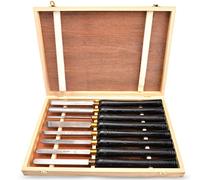 8 pezzi Set di scalpelli per tornio per legno Utensili per tornitura Lavorazione del legno Sgorbia Troncatura inclinata Utensili per tornio Set di scalpelli per tornitura del legno, Set di sgorbi