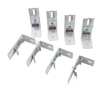 8 pezzi Set di staffe in ferro a forma di L per tapparelle con guida per la testa da 1-12 pollici, accessori per finestre bianchi per un facile montaggio di tende a lamelle in interni ed esterni