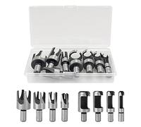 8 pezzi set di taglierine per tasselli in legno con artiglio in acciaio al carbonio trapano coniche set artiglio trapano in sughero sega a tazza strumento taglierina per punte da trapano tenone