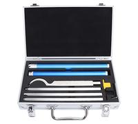 8 pezzi Set di utensili per tornitura del legno Inserti in carburo di tungsteno in acciaio inossidabile Utensile per finitura più ruvida per tornio con chiave a manico per la