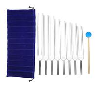 8 Pezzi/set Kit Diapason Chakra, Diapason a Lunghezza Estesa con Martello per Test di Guarigione del Suono Migliora la Terapia di Guarigione del Suono del Sonno, Violino/chitarra/pianoforte Diapason