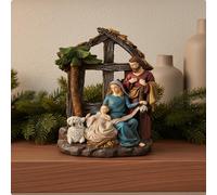 8 Pezzi Set Presepe in Resina Design Tradizionale Gruppo Della Natività