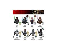8 pezzi/set Star Wars Building Blocks Action Figures Luke Skywalker Mace Windu Assemblaggio Minifigure