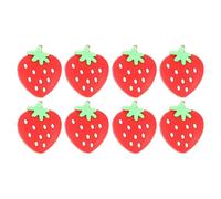 8 Pezzi Smorzatore per Racchetta da Tennis a Forma di Fragola | Rosso, Leggero e Facile da Installare, Mantiene Stabilità e Decoro sulla Racchetta