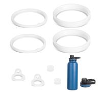 8 Pezzi Sostituzione Guarnizione Bottiglia Acqua, Silicone O-ring di Tenuta Guarnizioni per Thermoflask 40 Once Isolato Guarnizione Bottiglia d'Acqua Coperchio Superiore in Cannuccia