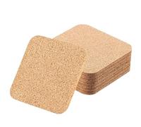 8 Pezzi Sottobicchiere in Legno di Sughero 3 mm di Spessore,10 cm Sottobicchieri Piazza Antiscivolo Resistenti al Calore Lavabili per Adatto a Casa Ufficio Bar Bevande Bicchieri Tazze (Piazza)