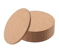 8 Pezzi Sottobicchiere in Legno di Sughero 3 mm di Spessore,10 cm Sottobicchieri Rotondi Antiscivolo Resistenti al Calore Lavabili per Adatto a Casa Ufficio Bar Bevande Bicchieri Tazze (Girare)