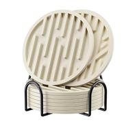 8 Pezzi sottobicchieri Silicone,Sottobicchieri per Bicchieri,Tazza Sottobicchieri per bevande,Sotto bicchieri silicone con supporto,Per Tazza, Tavolo, Caffè, Bar, Bevande, Drinking Coasters Cup Mat