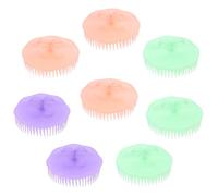 8 Pezzi Spazzola per Cuoio Capelluto in PP Rosa | Massaggio del Cuoio Capelluto, Pulizia Profonda, Variato, per Shampoo, Uso Quotidiano Stile Casuale