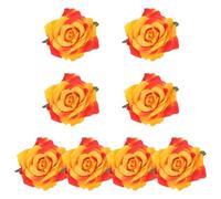 8 Pezzi Spilla a Forma di Rosa in Stoffa Arancia per Abiti Eleganti | Stile Elegante e Vintage, Accento Floreale Istantaneo, per Scialli, Magliette, Balli Scolastici e Prom