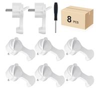 [8 pezzi] Spina elettrica Schuko, spina angolare di messa a terra extra piatta con manico pieghevole, 250 V, 16 A, per cavi fino a 3 x 1,5 mm², spina piatta, spina europea, colore: bianco