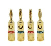 8 pezzi spina placcata oro presa for cavo altoparlante da 4 mm connettore amplificatore linea altoparlante terminale altoparlante testa a banana audio(8 Blue)