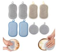 8 Pezzi Spugne Cucina, Spugna Piatti Bifacciale Durevole, Strofinacci Cucina Spugna per Lavare i Piatti, Antiaderenti, Spugnette Piatti a Doppia Faccia Spugne, Spugne per Piatti Riutilizzabili