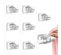 8 Pezzi Staffa per Asta per Tenda Trasparente, Supporto per Bastone per Tenda Autoadesivo, Ganci Adesivi per Tende, Staffa Autoadesiva per Asta Tende, per Soggiorno, Bagno, Camera da Letto