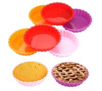 8 Pezzi Stampi In Silicone per Dolci, Stampo per Muffin in Silicone, Stampo Crostata Silicone Pirottini Silicone Stampo per Tartellette per Torte Gelati Cupcake Muffin Budini Crostata (4 Colores)