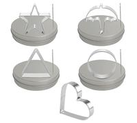 8 Pezzi Stampi per Biscotti Dalgona Coreani in Acciaio Inox,Set di Formine per Caramelle di Zucchero e Biscotti,con Forme Ombrello,Stella,Cerchio,Triangolo,Cuore,Ideali per Giochi di Zucchero e Feste