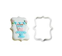 8 Pezzi Stampo per Biscotti Targhetta in Plastica Bianca | Forma Uniforme per Impasti e Argilla, Uso in Laboratori Scolastici e Attività Fai da Te