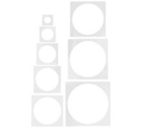 8 Pezzi Stencil da Parete per Dipingere, Riutilizzabile, PET Bianco | Decorazione Casa e Scrapbook, Lavabile, Buona Flessibilità, Modello Rotondo, Uso Creativo