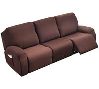 8 pezzi Stretch Reclining Divano Covers, Elastic Furniture Protector for 1/2/3 Seater Reclining Chairs, Pet-Friendly, Kids Safe, Color #14, Fits 3-Person Sofà