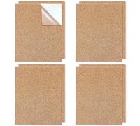 8 Pezzi Sughero Pannelli Muro, Fogli in Sughero Autoadesivi, Pannello Isolante Autoadesivo, Lavagna di Sughero da Parete, Bacheca in Sughero per DIY, Decorazione Murale