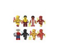 8 pezzi Supereroe The Flash Action Figures Building Blocks Toy Set Battle Hero Personaggi Figure Collezionabili