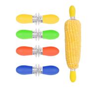 8 Pezzi Supporti per Pannocchie, Supporti in Acciaio Inossidabile per Pannocchie di Mais - Supporti per Pannocchie con Doppio Spillo, Design Ad Incastro, Forchette per Pannocchie per Cucina Casalinga
