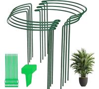 8 Pezzi Supporto per Piante, Pali di Sostegno per Piante da Interno, 40 X 25cm Pali per Pomodori in Metallo, Anello di Tutori per Piante Verdi Assemblati, per Verdura, Peonia (45 * 25cm(8pcs))