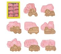 8 Pezzi Tagliabiscotti Auto, Mezzi Di Trasporto, Formine Biscotti 3D, Formine Per Biscotti Bambini, Stampi Biscotti Mezzi Di Trasporto, Biscotti Escavatore (Autoveicoli)