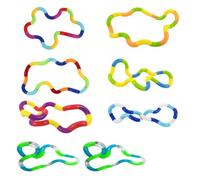 8 pezzi Tangle Fidget Toy.Fidget Spinner e Giocattoli Anti Stress - Set di 8 Giochi Sensoriali di Alta Qualità, Perfetti per Uso Domestico e in Ufficio