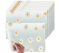 8 Pezzi Tappetini Frigorifero Antibatterici, 45 * 30 cm Frigorifero Mat a Margherita, Tappetini Antiscivolo Non-adesivo Eva Plastica, per Frigorifero, Armadietto, Credenza, Cassetto, Tovagliette