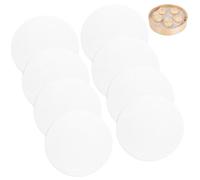 8 Pezzi Tappetini per Cottura a Vapore in Silicone, di Diametro 33 cm, Tappetino Cottura a Vapore Rotondo, Tappetini in Silicone per Vaporizzatore per Vapori di Bambù