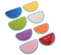 8 Pezzi Tappetino Sensoriale Semicircolare e Plastica per Casa | Stimolazione Visiva, Zone Tattili Varie, Pieghevole, per Ambienti Speciali, Colori Delicati
