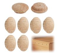 8 Pezzi Tappi di Copertura in Legno di Rovere per Mobili, tappi copriforo in quercia, tappi in legno Adatti per Fori Ciechi e Aperti 15 mm, per Coprire Fori di Viti