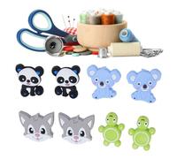 8 Pezzi Tappi per Ferri Maglia con Animali, Cappucci per Ferri Maglia in Silicone Morbido e Carino Coperture per Punta Uncinetto Mano Fai Te Forniture Accessori per Cucito